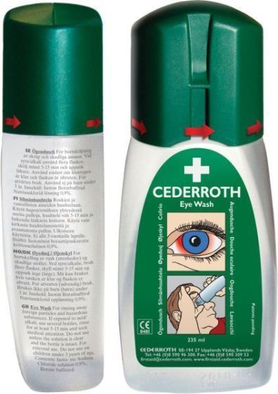 Cederroth øyedusjflaske lommemodell 235ml grønn