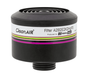 CleanAIR kombinasjonsfilter A2B2E2K2 Hg P3 R + ozon 