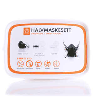 Halvmaske maskesett, gassmaske/ sprøytemaske medium